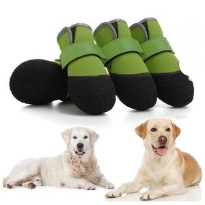 Green Black Dog Boots shoes size 540 to 60 pounds adjustable new one package